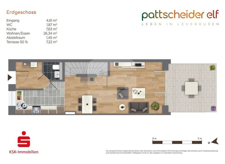 Reihenmittelhaus zum Kauf 492.900 € 5 Zimmer 119 m² 119 m² Grundstück Bergisch Neukirchen Leverkusen 51381