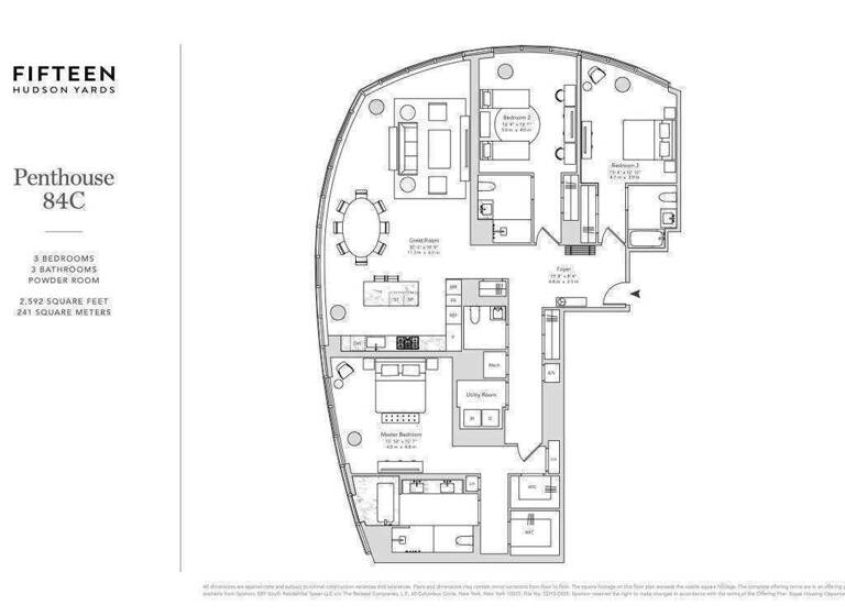 Wohnung zum Kauf 6.100.000 € 6 Zimmer 240 m² New York 10001