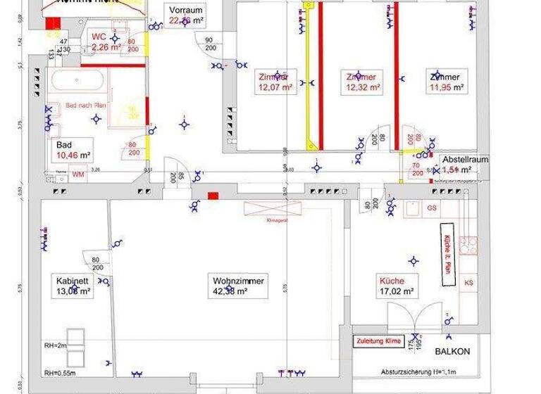 Wohnung zur Miete 3.100 € 5 Zimmer 158 m² 5. Geschoss Wien,Josefstadt 1080