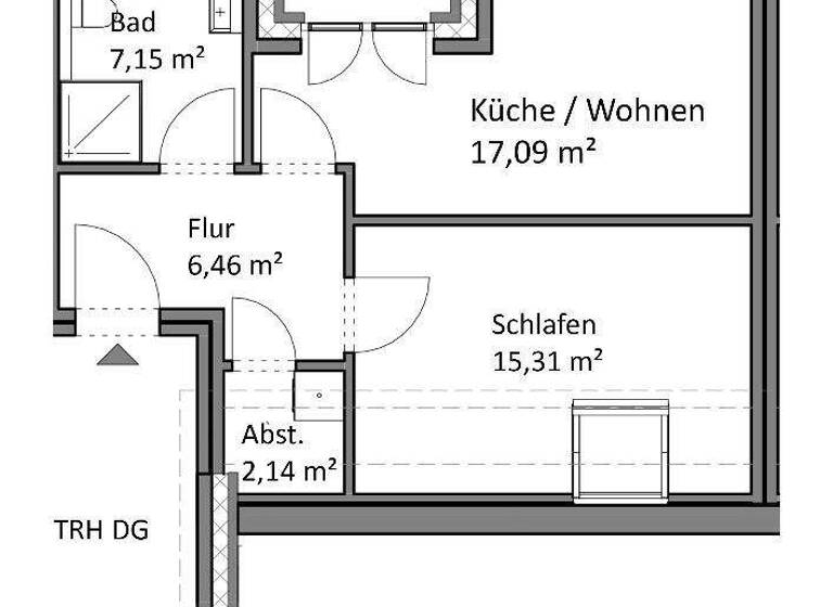 Wohnung zur Miete - Erstbezug 570 € 2 Zimmer 42 m² frei ab 01.12.2026 Mushardstraße 11 Loxstedt 27612