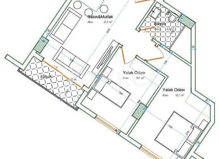 Studio zum Kauf 169.000 € 2 Zimmer 45 m² EG Antalya 07400