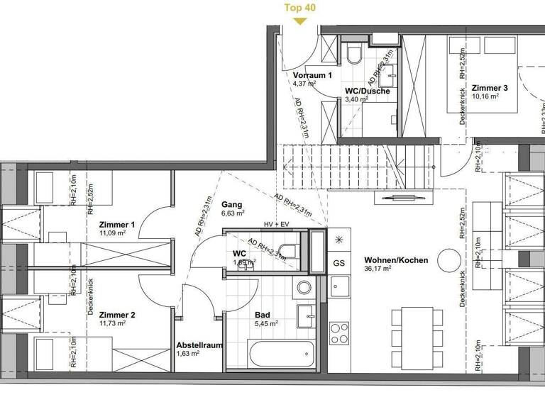 Büro zum Kauf - Erstbezug 743.710 € 4,5 Zimmer Wien 1100