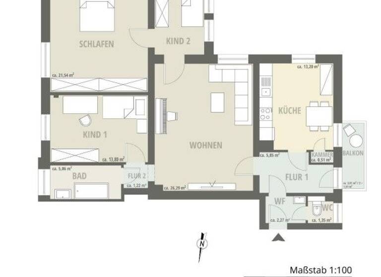 Wohnung zur Miete 636 € 4 Zimmer 100,8 m² 1. Geschoss frei ab sofort Würkertstraße 4 Leisnig 04703