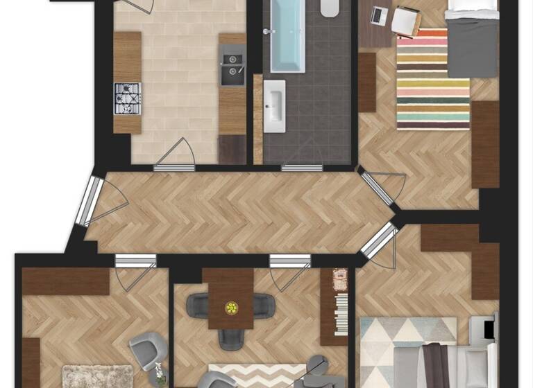 Wohnung zum Kauf 299.000 € 4 Zimmer 101,5 m²<br/>Wohnfläche 2.<br/>Geschoss Blumenstraße 16 Zentrum-Nord Leipzig 04105
