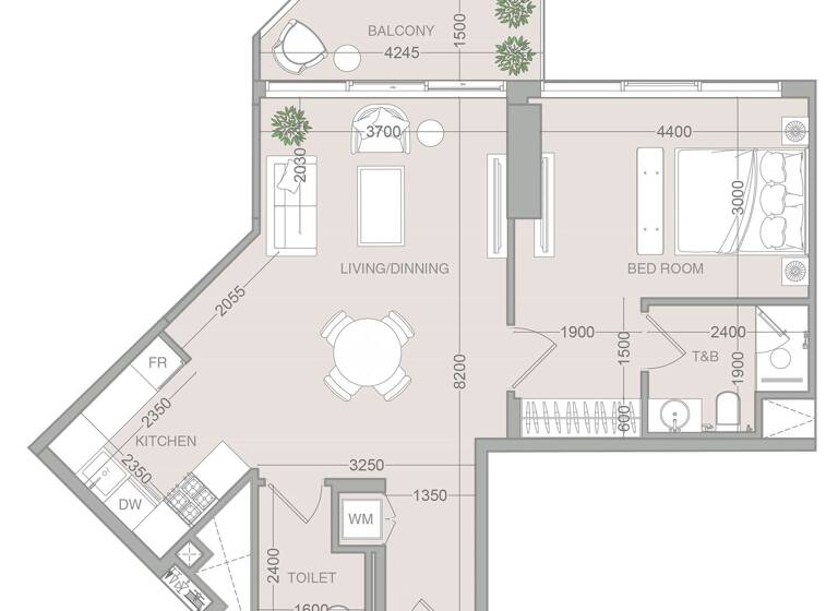 Wohnung zum Kauf provisionsfrei 280.093 € 2 Zimmer 70,9 m² Dubai 00000