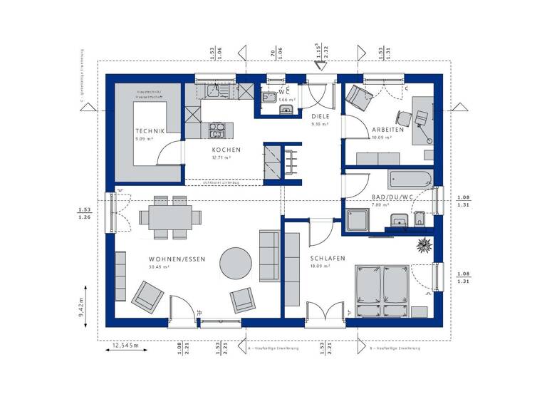 Bungalow zum Kauf provisionsfrei 572.786 € 6 Zimmer 100 m² 550 m² Grundstück Zell Bad König 64732