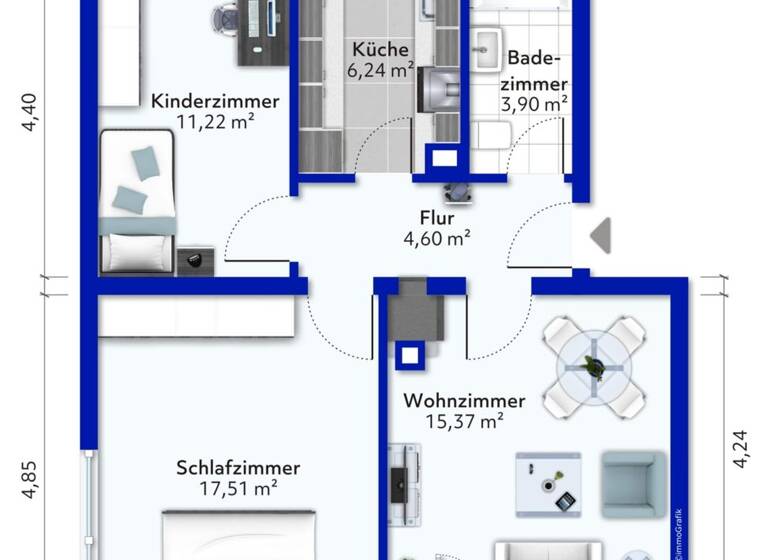 Wohnung zum Kauf 169.000 € 3 Zimmer 59,7 m² 3. Geschoss Ludwigsburg 71638