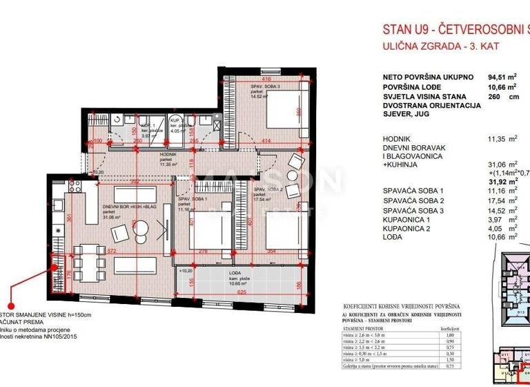 Wohnung zum Kauf 757.094 € 4 Zimmer 3. Geschoss Maksimir 10000