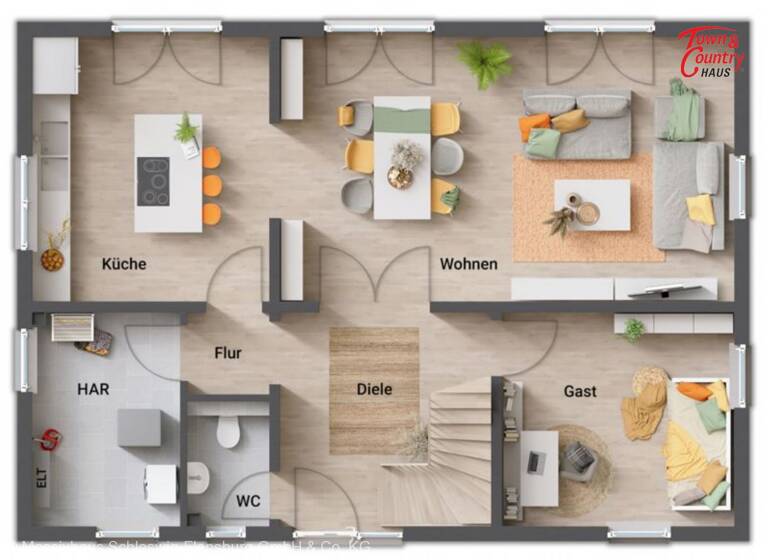 Einfamilienhaus zum Kauf provisionsfrei 398.232 € 5 Zimmer 144,7 m² 758 m² Grundstück Schwabstedt 25876