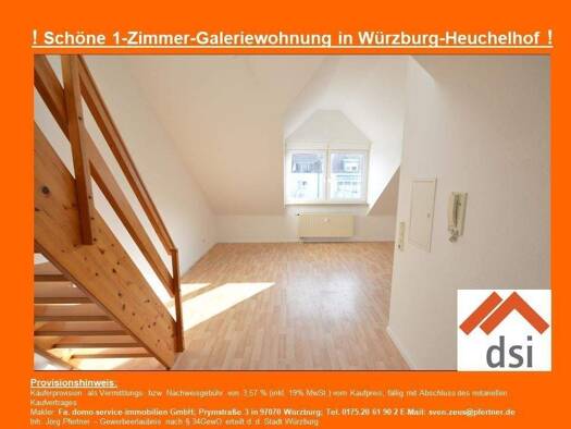 Studio zum Kauf 120.000 € 1 Zimmer 30 m² 4. Geschoss Berner Str. 11a Heuchelhof Würzburg 97084
