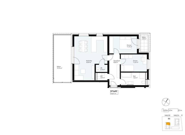 Wohnung zum Kauf - Erstbezug provisionsfrei 476.807 € 3 Zimmer 73 m² 2. Geschoss Walter-Goldschmidt-Gasse 10 Sankt Peter Graz 8042