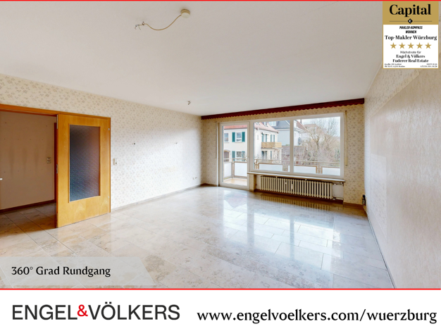 Wohnung zur Miete 1.150 € 4 Zimmer 92 m² Sanderau Würzburg 97072