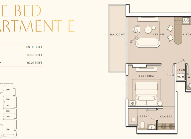 Wohnung zum Kauf provisionsfrei 246.930 € 2 Zimmer 63,7 m² Dubai