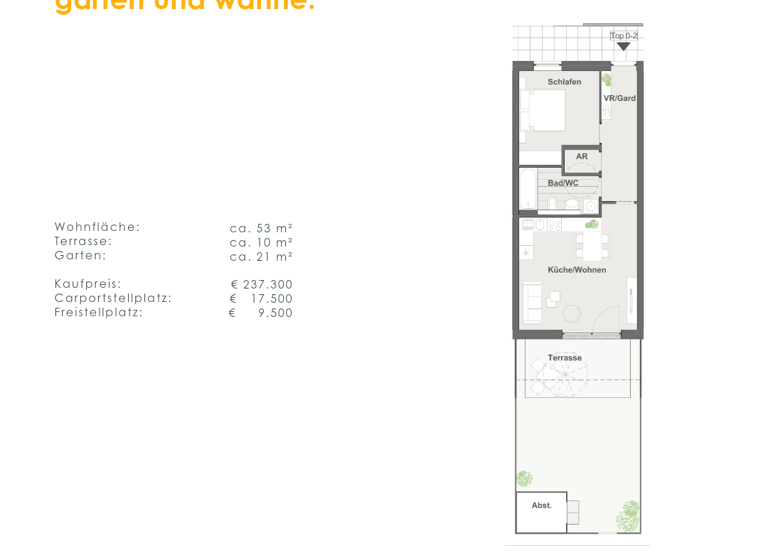 Wohnung zum Kauf - Erstbezug 219.800 € 2 Zimmer 53 m² frei ab sofort Straßwalchen 5204