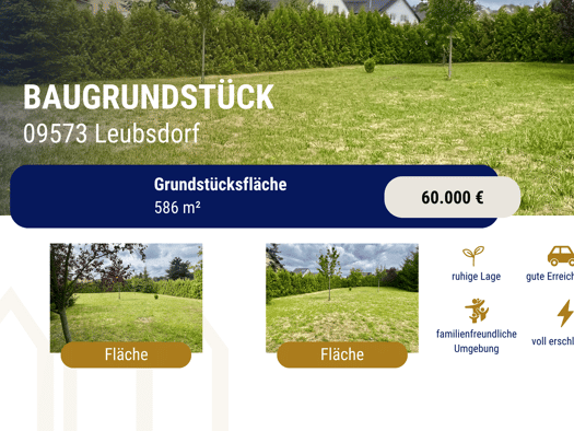 Grundstück zum Kauf 60.000 € 586 m² Grundstück Leubsdorf 09573