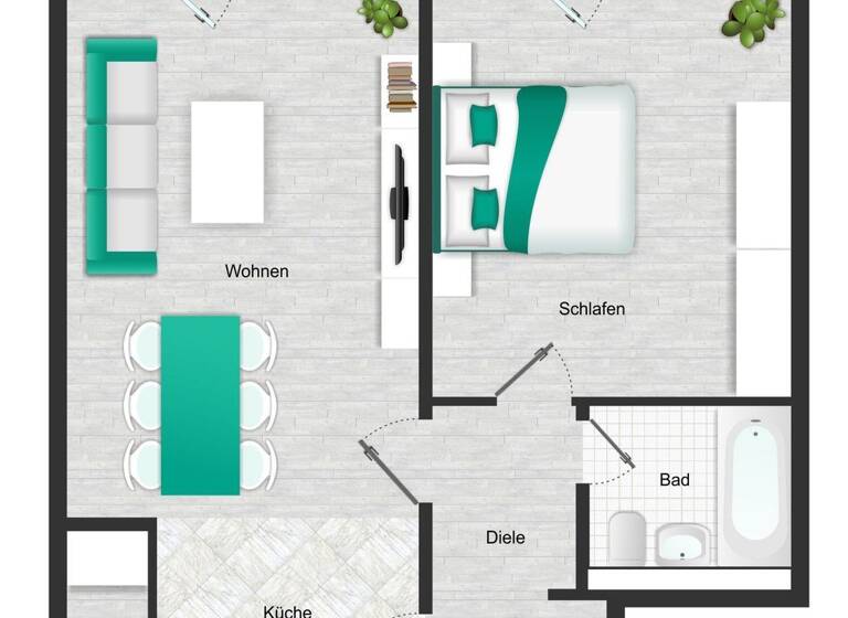 Wohnung zur Miete 1.362 € 2 Zimmer 64,9 m² EG frei ab sofort Appenzeller Str. 94 Thalk.Obersendl.-Forsten-Fürstenr.-Solln München 81475