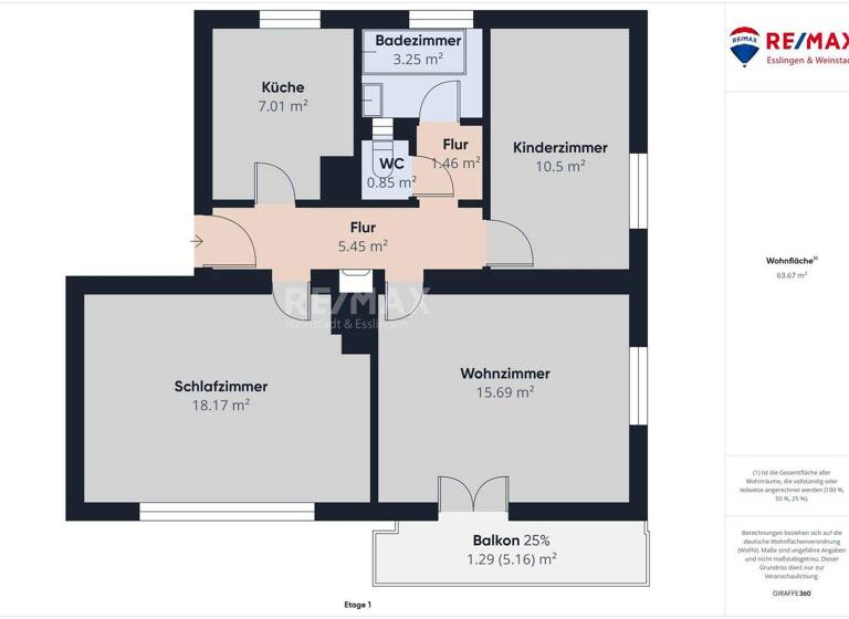 Wohnung zur Miete 820 € 3 Zimmer 68 m² frei ab sofort Welzheim 73642
