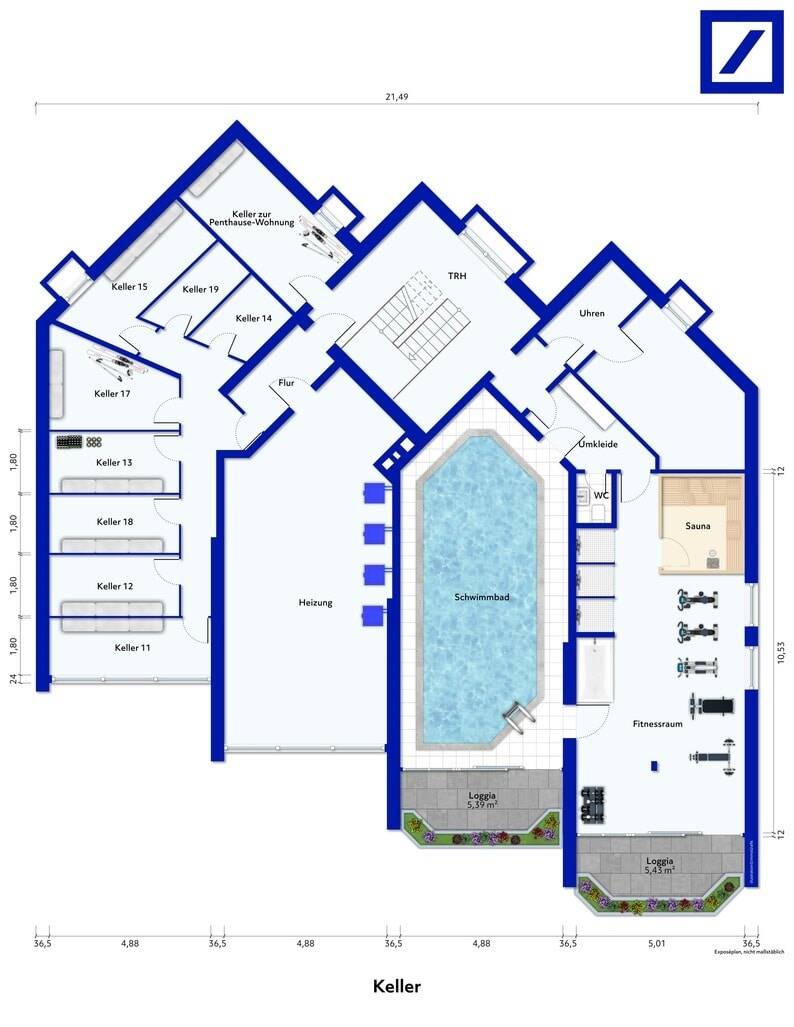 Penthouse zum Kauf 495.000 € 3 Zimmer 152 m²<br/>Wohnfläche Muffendorf Bonn 53177