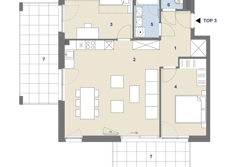 Wohnung zum Kauf 779.000 € 3 Zimmer 77,4 m² 1. Geschoss Werfelstraße 7 Wien 1170