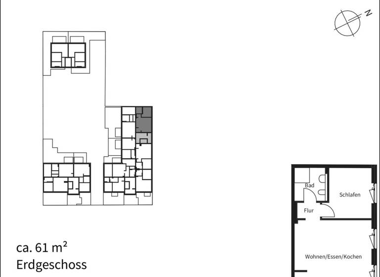 Wohnung zur Miete - Erstbezug 975 € 2 Zimmer 61 m² Offenbach am Main 63071