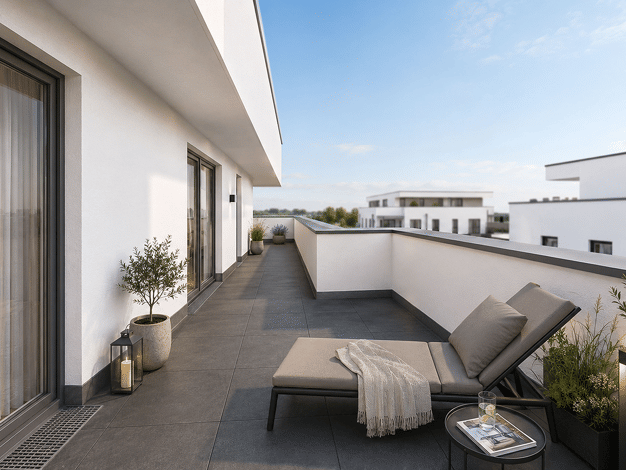 Penthouse zum Kauf - Erstbezug provisionsfrei 516.000 € 4 Zimmer 104,6 m² 3. Geschoss frei ab 01.05.2028 Im Unterfeld Ravolzhausen Neuberg 63543