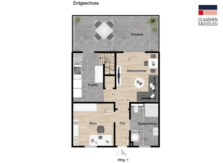 Reihenmittelhaus zum Kauf 219.000 € 4 Zimmer 80 m² 229 m² Grundstück Hage 26524