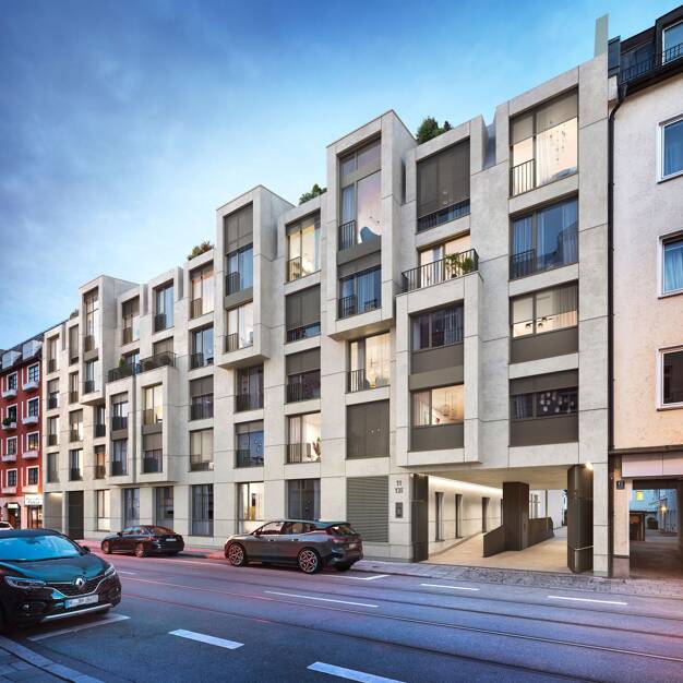 Maisonette zum Kauf - Neubau provisionsfrei 955.000 € 3 Zimmer 69,1 m² 1. Geschoss Leonrodstraße 11 Dom Pedro München 80634