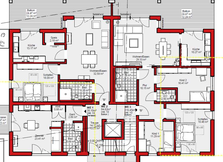 Wohnung zum Kauf - Erstbezug 251.000 € 1,5 Zimmer 34 m² EG Nelkenstr. 4 Kriftel 65830