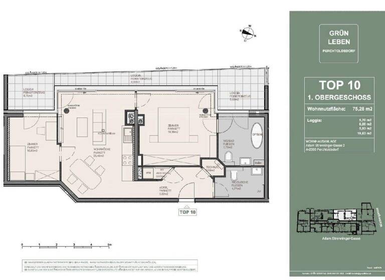 Wohnung zum Kauf 669.000 € 3 Zimmer 75,3 m² 1. Geschoss Adam-Strenninger-Gasse 2 Perchtoldsdorf 2380