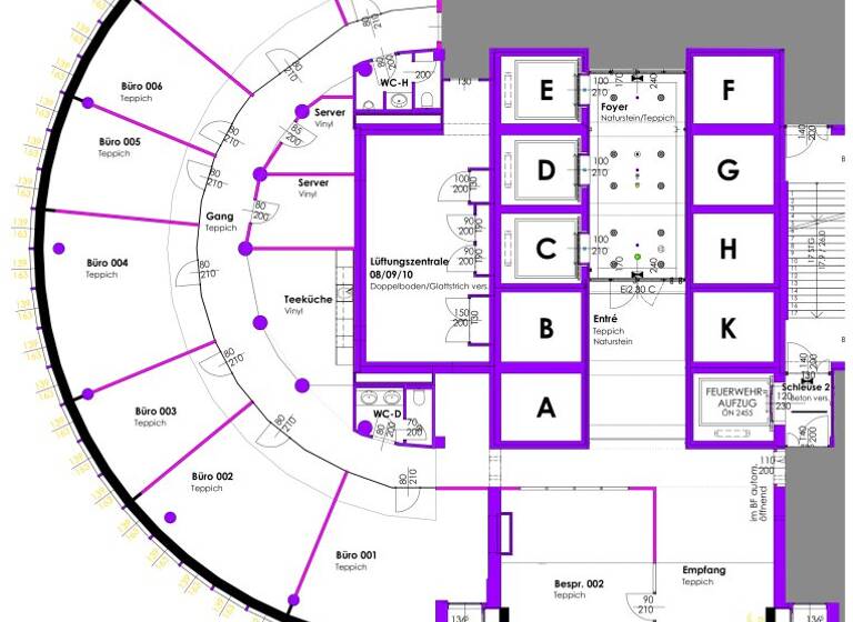 Büro zur Miete 12,50 € 425 m² Bürofläche Handelskai 94 Wien,Brigittenau 1200