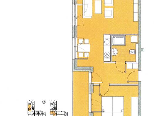 Wohnung zur Miete 850 € 2 Zimmer 59,8 m² Geschoss 3/3 frei ab 01.12.2026 Alte Wiesenstraße Zentrum Jena 07749