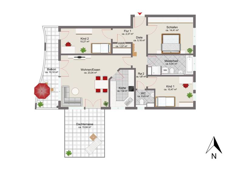 Wohnung zum Kauf 860.000 € 4 Zimmer 95 m² 3. Geschoss Milbertshofen-Am Hart München 80937