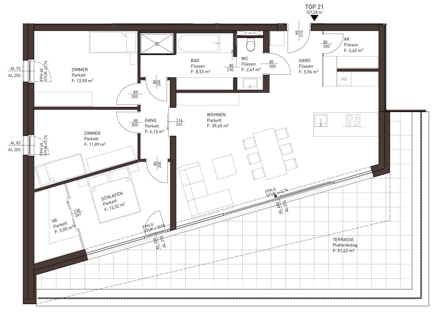 Penthouse zum Kauf 1.191.892 € 107,3 m²<br/>Wohnfläche Ebenzweierstraße Altmünster 4813