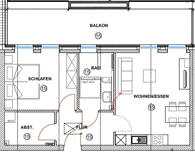 Wohnung zur Miete 830 € 2 Zimmer 65 m²<br/>Wohnfläche 2.<br/>Geschoss 01.03.2025<br/>Verfügbarkeit Hackenweg Oldenburg 26127