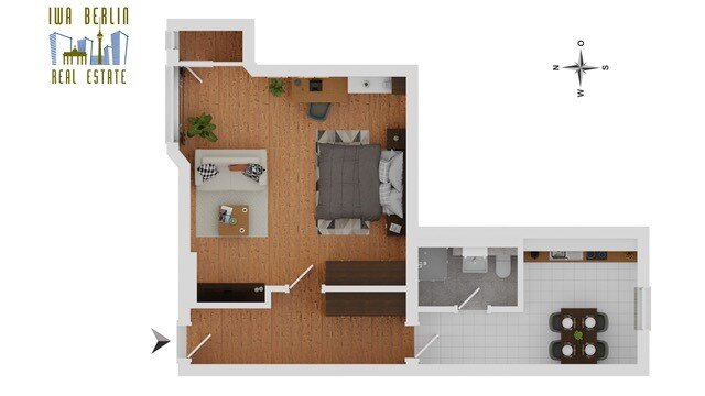 Wohnung zum Kauf provisionsfrei 269.000 € 1 Zimmer 53,9 m²<br/>Wohnfläche 1.<br/>Geschoss Zillestraße 69 Charlottenburg Berlin 10585