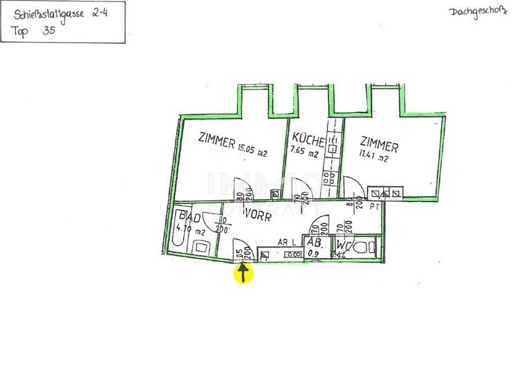 WG-Zimmer zur Miete 311 € 2 Zimmer 51,8 m² 2. Geschoss Schießstattgasse 4 Jakomini Graz 8010