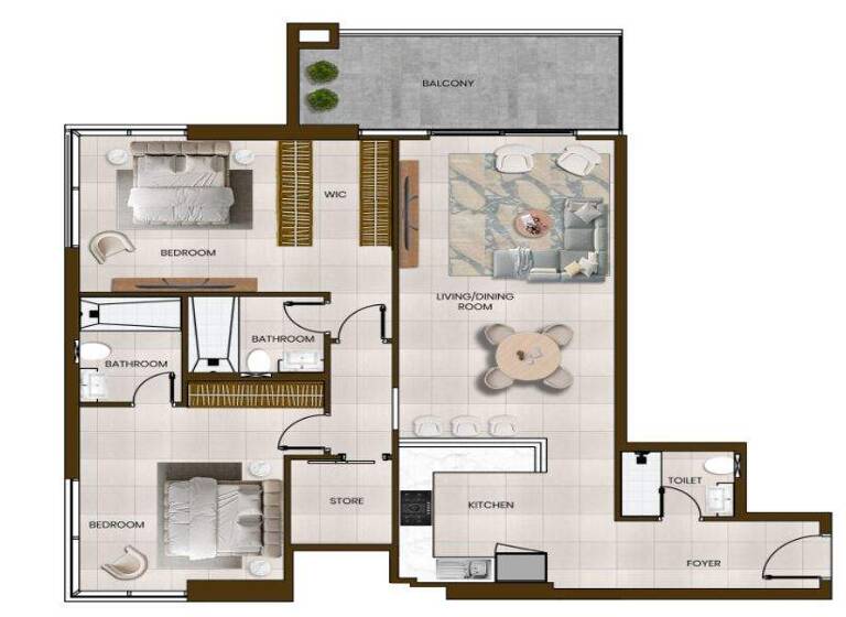 Wohnung zum Kauf - Erstbezug provisionsfrei 522.396 € 3 Zimmer 126,5 m² Dubai