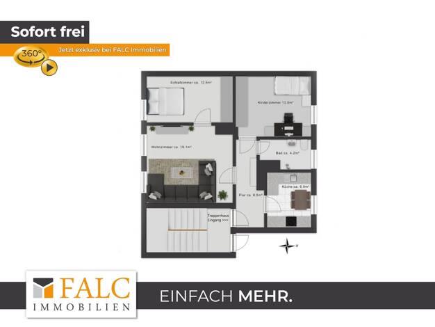 Wohnung zum Kauf 153.000 € 3 Zimmer 64,4 m² 1. Geschoss Apolda Apolda 99510