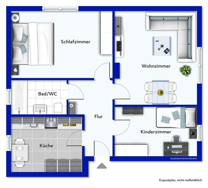 Wohnung zum Kauf 119.000 € 3 Zimmer 60,5 m²<br/>Wohnfläche Buxtehude Buxtehude 21614