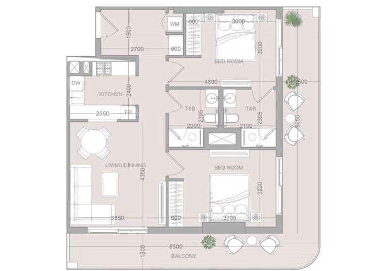 Wohnung zum Kauf - Erstbezug provisionsfrei 367.242 € 3 Zimmer 104,6 m² Dubai