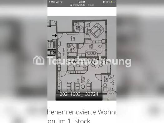 Wohnung zur Miete Tauschwohnung 1.900 € 3 Zimmer 87 m² 1. Geschoss Sendling-Westpark München 81379