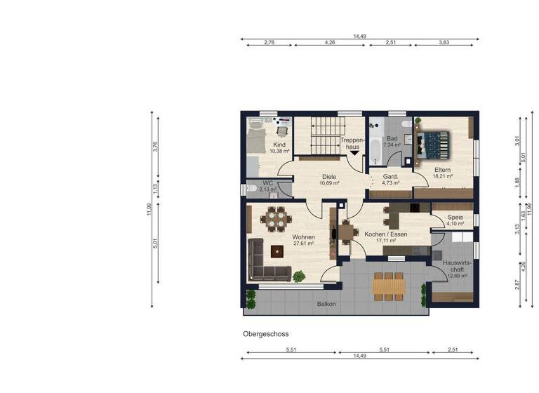 Wohnung zum Kauf 4 Zimmer 120 m² 1. Geschoss Landau Landau an der Isar 94405