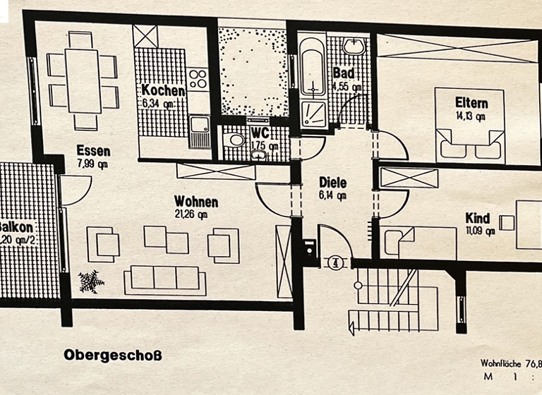 Wohnung zum Kauf 269.500 € 3 Zimmer 76,9 m² 1. Geschoss Sandhausen 69207