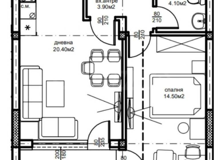 Studio zum Kauf 85.000 € 2 Zimmer 58 m² Plovdiv