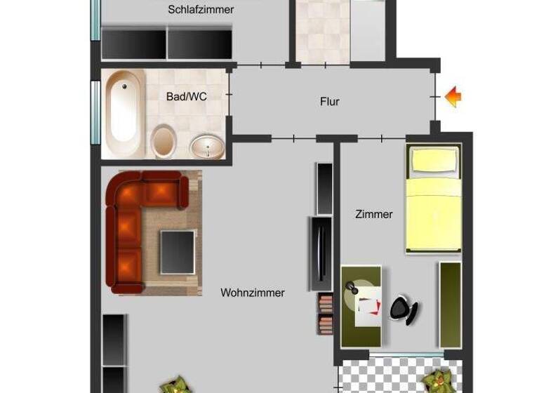 Wohnung zum Kauf provisionsfrei 235.000 € 2,5 Zimmer 55 m² 1. Geschoss Gronenberg Scharbeutz 23684