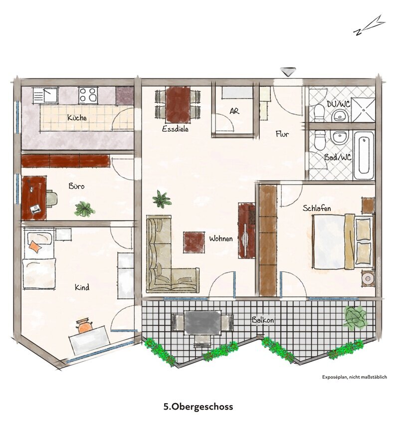 Wohnung zum Kauf 249.900 € 4 Zimmer 95,8 m²<br/>Wohnfläche 5.<br/>Geschoss Göbrichen Neulingen 75245