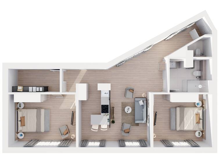 Studio zur Miete Wohnen auf Zeit 2.594 € 3 Zimmer 99 m²<br/>Wohnfläche ab sofort<br/>Verfügbarkeit Voltastraße 81 Bockenheim Frankfurt am Main 60486