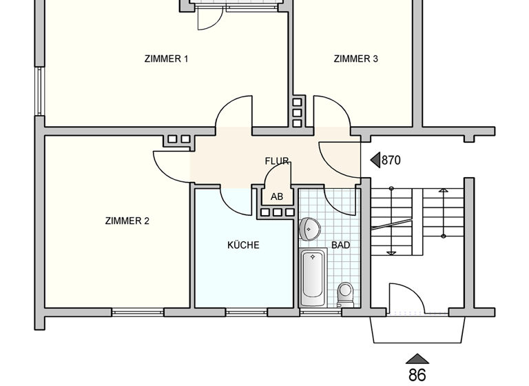 Wohnung zur Miete 664 € 3 Zimmer 68,8 m² EG frei ab 01.03.2026 Hambrocker Str. 86 Uelzen 29525
