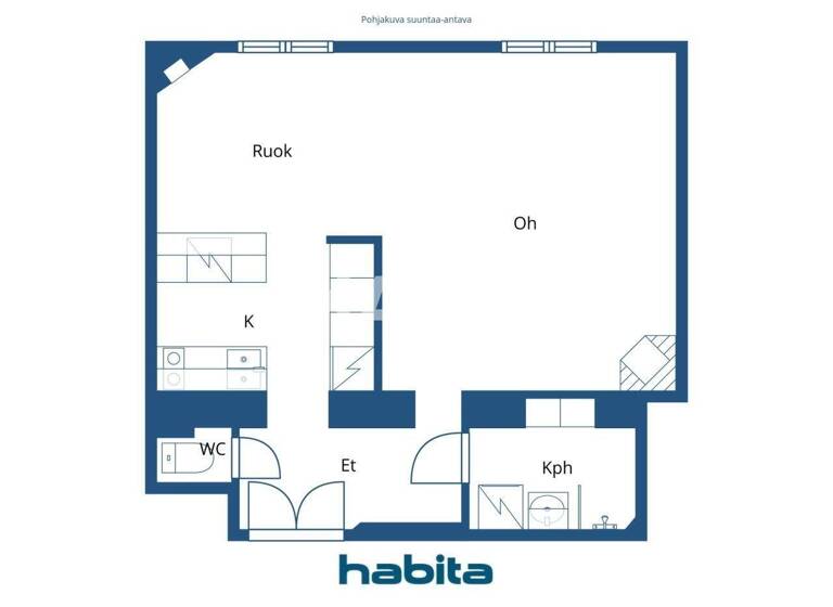 Studio zum Kauf 188.000 € 1 Zimmer 45 m² 1. Geschoss Toinen Linja 13 Helsinki 00530