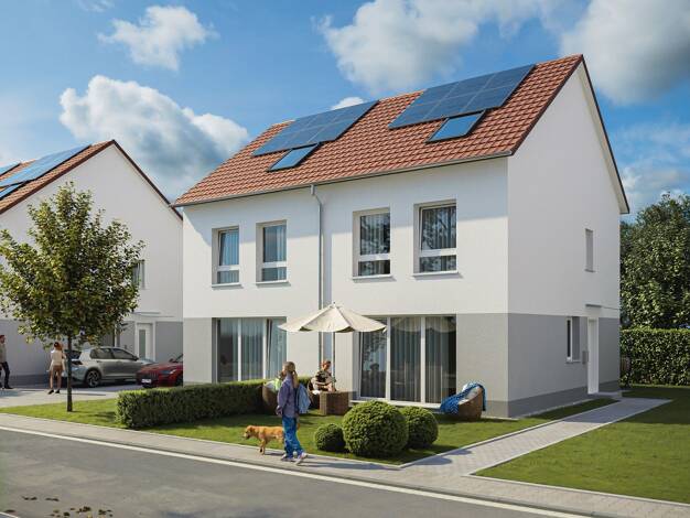 Doppelhaushälfte zum Kauf - Erstbezug 699.000 € 5 Zimmer 103 m² 204 m² Grundstück Meisenstraße 3 Schwalbach am Taunus 65824